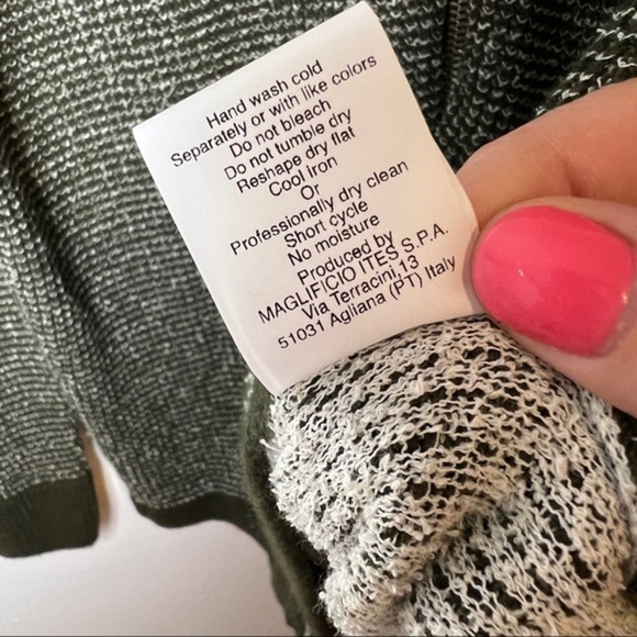 Gianetti Mens Long Sleeve Green Zip Up Italian Wool Blend Jacket Size Large - Picture 9 of 9